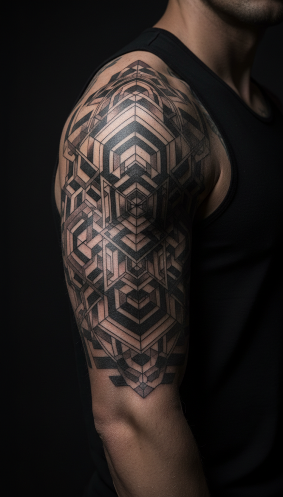 23. Optical Illusion Geometric Design