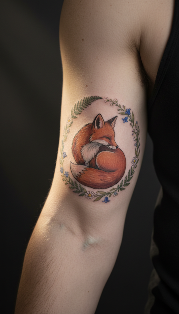 24. Woodland Creature With Floral Frame