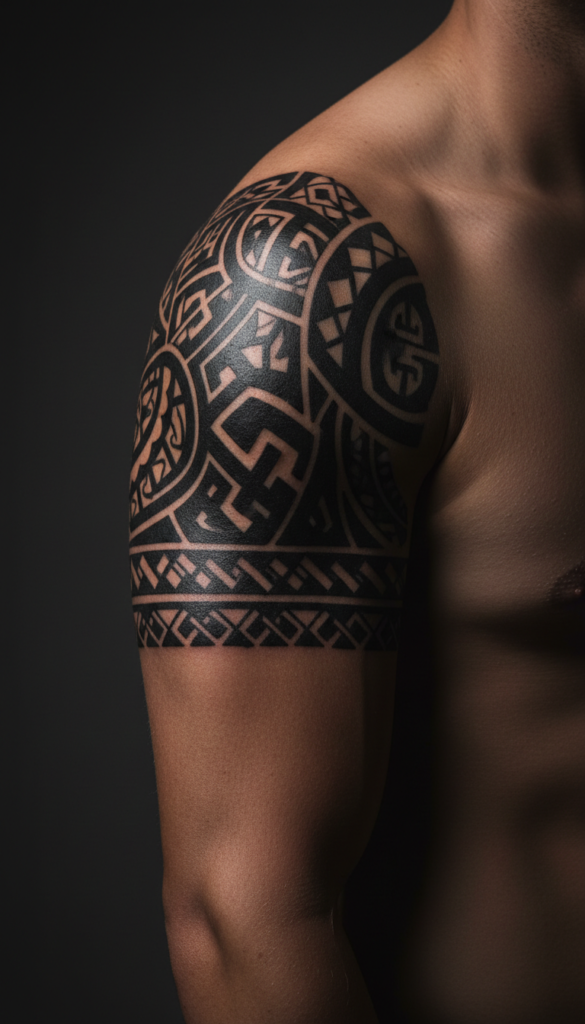 6. Blackwork Tribal Band