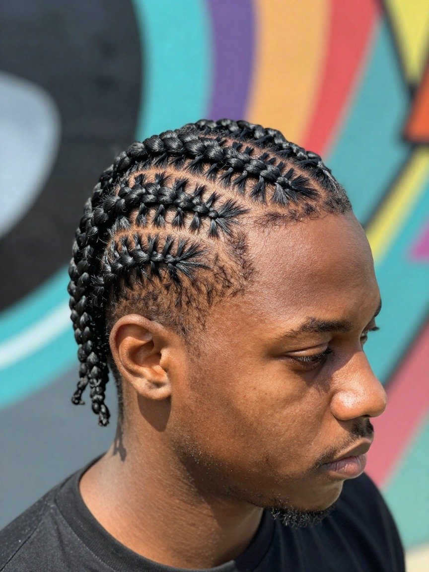 Cornrow Hairstyles For Men: 19 Stunning Trending Ideas 6 Zig-Zag Cornrow Hairstyles For Men