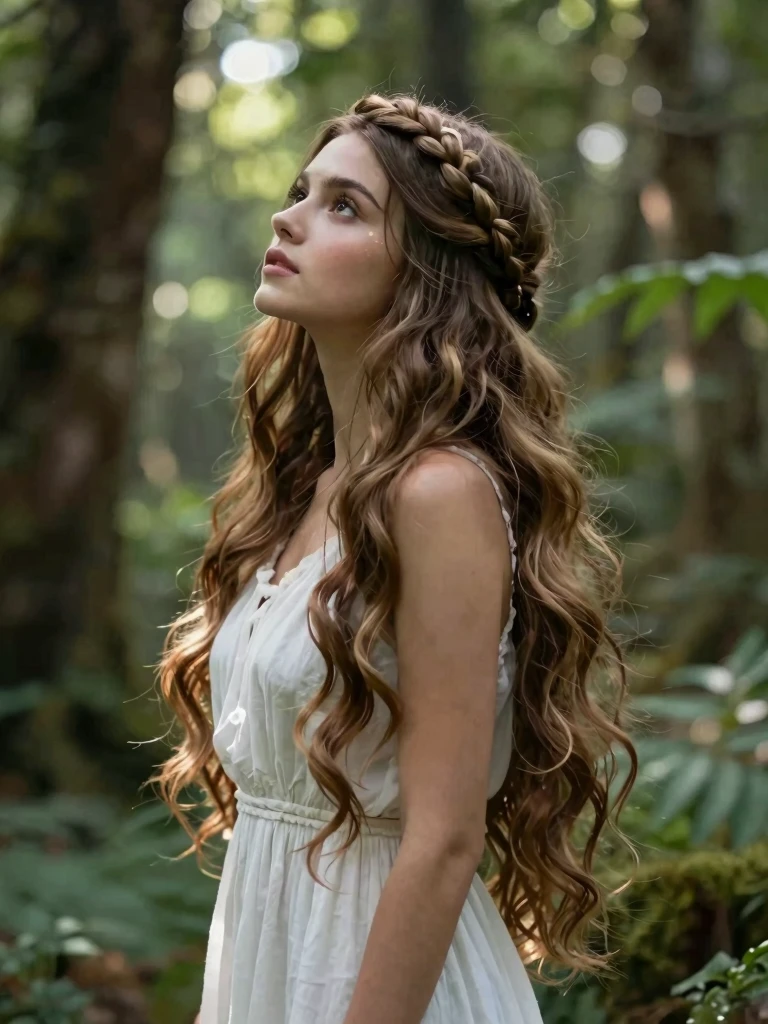 12. Wavy Hairstyles Ideas With Braided Crown Waves