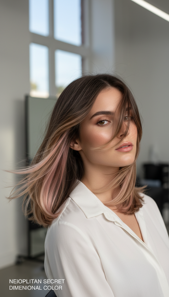 3. Hidden Underlayer Neopolotin Hair Color With Peekaboo Panels