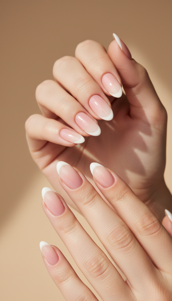 1. Micro-French Ombré With Sheer Pink Base