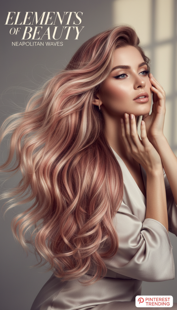 15. Long Mermaid-Inspired Neopolotin Hair Color With Flowing Tones