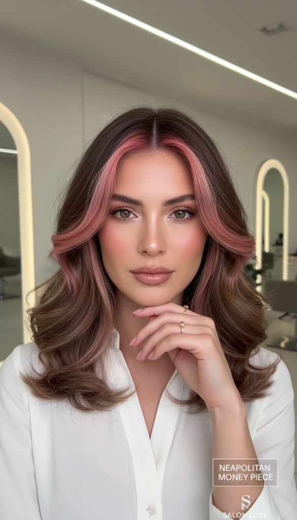 17. Money Piece Neopolotin Hair Color With Bright Front Sections