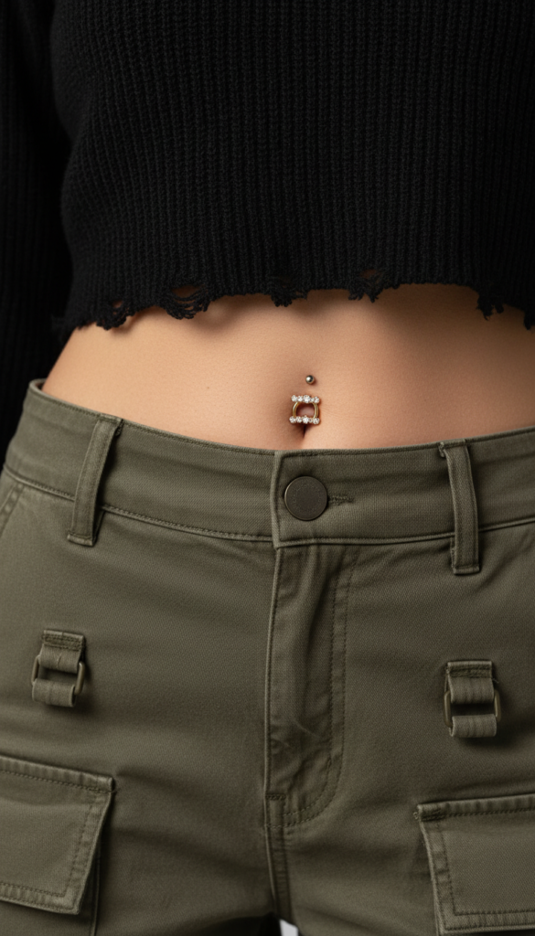 6. Double Navel Piercing (Top and Bottom)