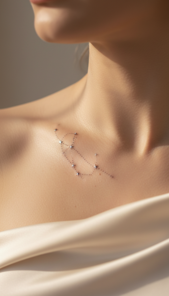 7. Tiny Star Constellation Tattoo With Personal Symbolism
