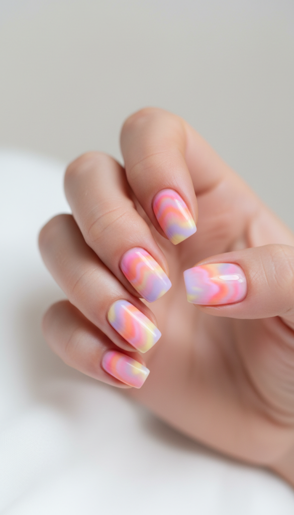 9. Pastel Tie-Dye Sunset Swirl