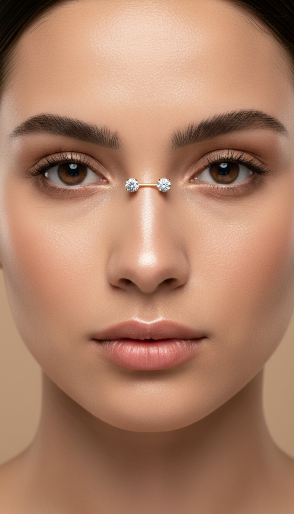 9. Nose Bridge Piercing for a Unique Placement
