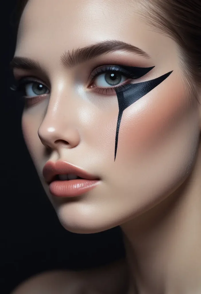 5. Bold Graphic Black Eyeliner Lines