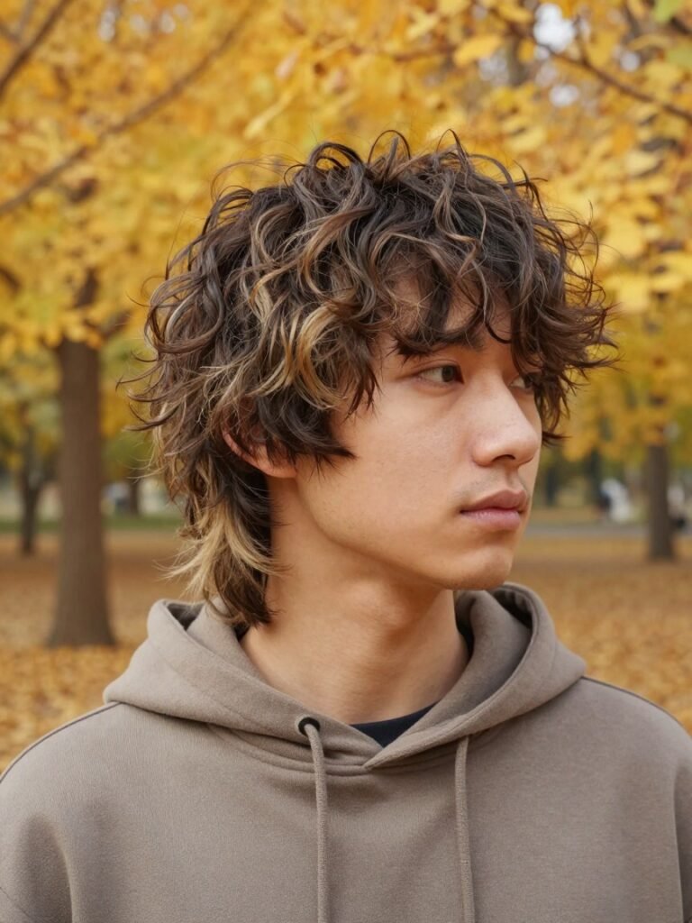 Wavy Hairstyles Men Wolf Cut