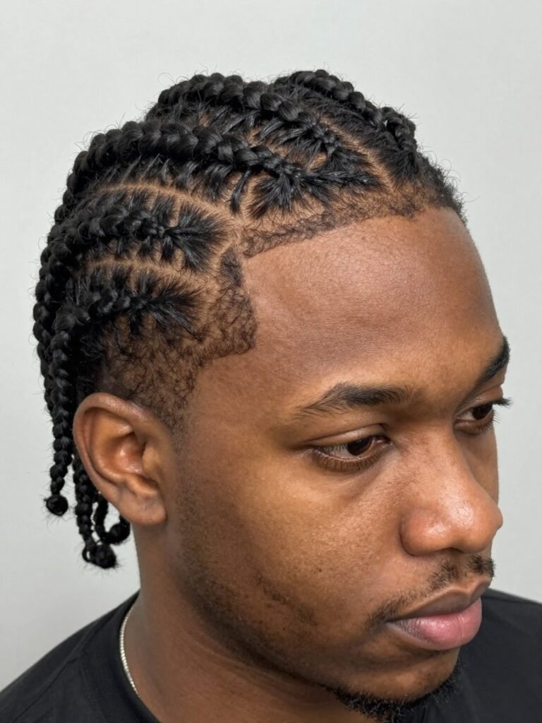 Cornrow Hairstyles For Men: 19 Stunning Trending Ideas 14 Two-Layer Cornrow Hairstyles For Men