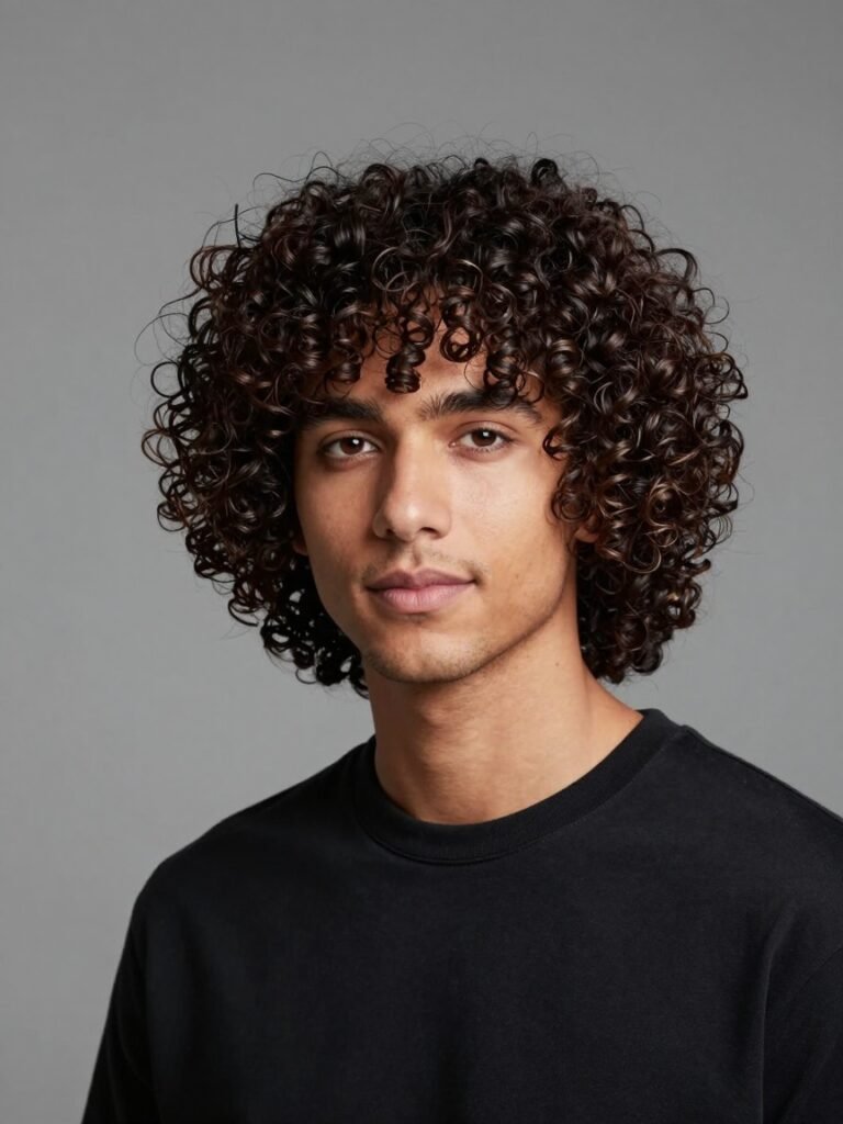 Type 3 Curly Hair Male Hairstyles With Rounded Layers