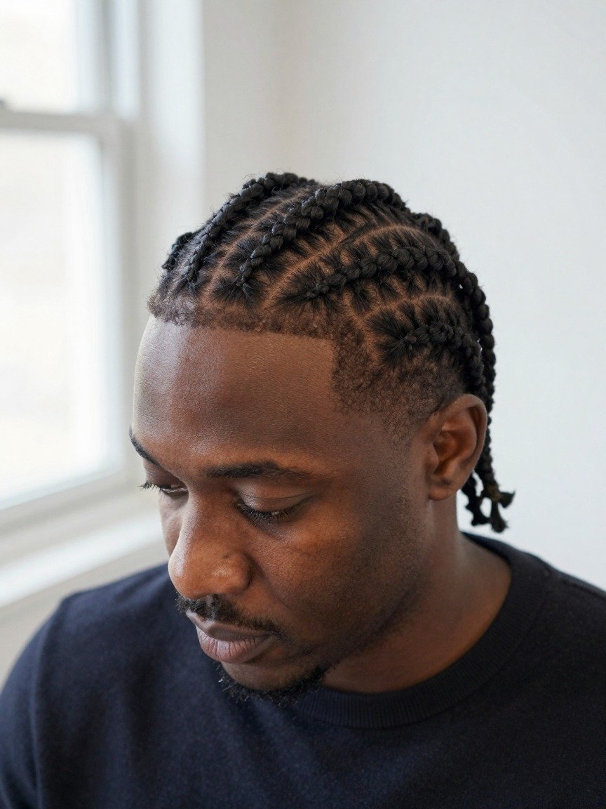 Cornrow Hairstyles For Men: 19 Stunning Trending Ideas 18 Small Full-Head Cornrow Hairstyles For Men