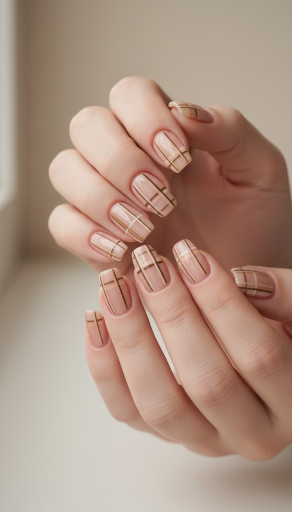 17. Geometric Striping In Warm Neutrals