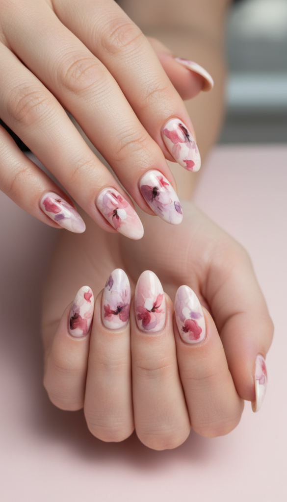 16. Watercolor Blooms In Dusty Pinks And Mauves