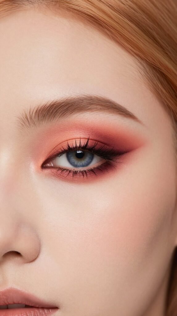 9. Monochromatic Matte Peach Wash
