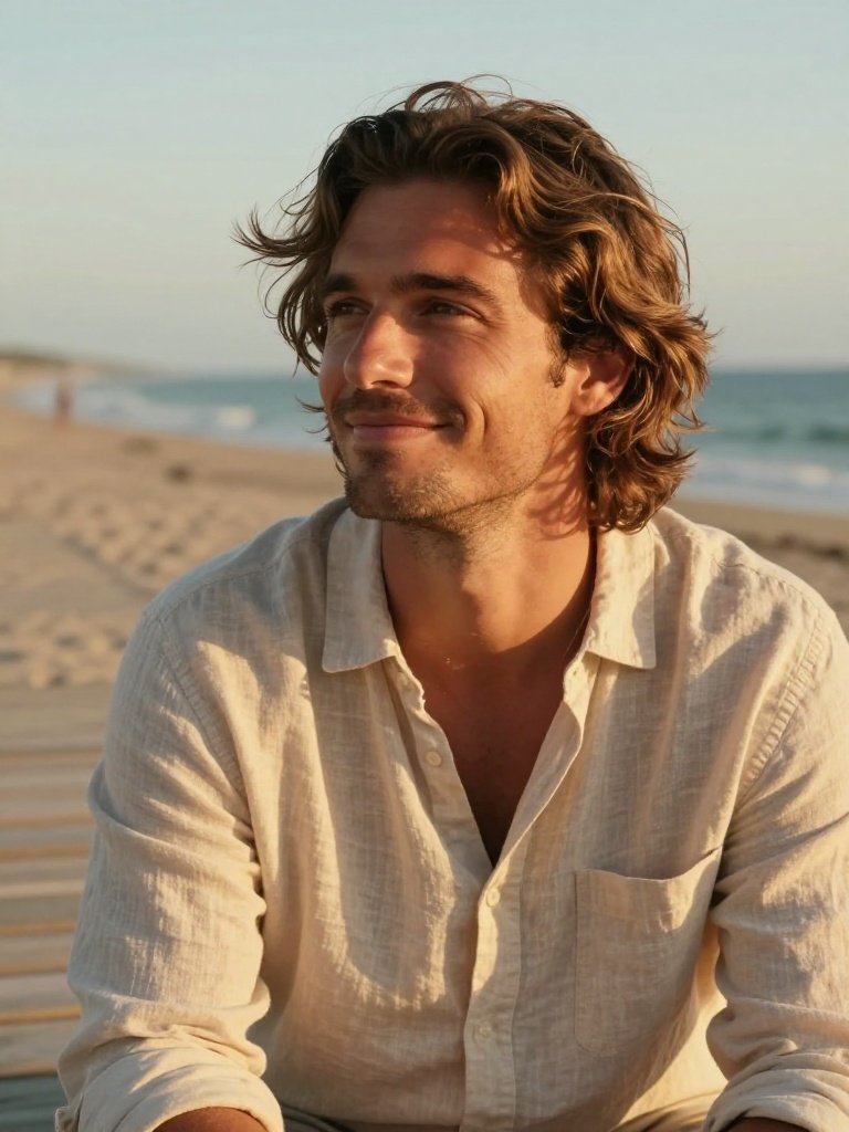 Wavy Haircut Men Beach Wave Medium Cut for Wavy Hairstyles Men