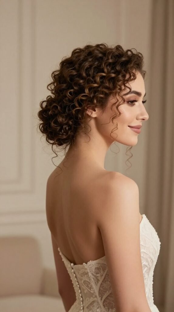 13. Curly Low Bun for Natural Texture