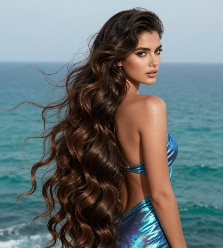 4. Wavy Hairstyles Ideas for Long Hair With Mermaid Waves