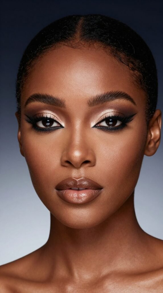 2. Full Glam Cut Crease With Champagne Shimmer