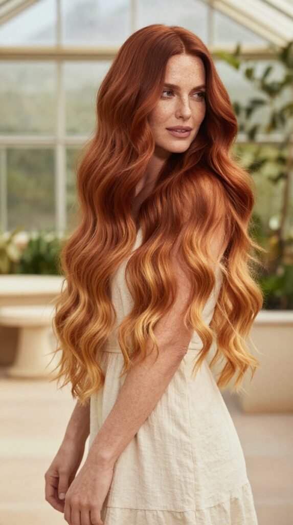 4. Copper Color Melt With Golden Strawberry Ends