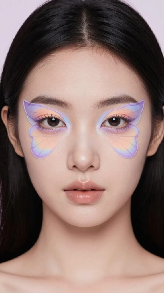5. Butterfly Wing Whimsy Makeup Ideas With Pastel Shadow