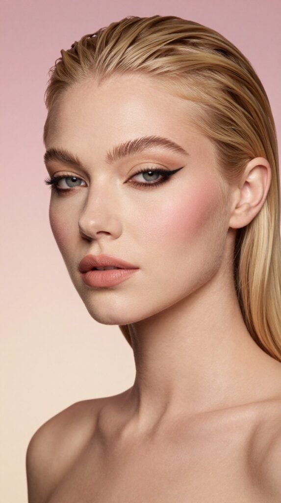 10. Glam Makeup Looks for Blondes With a Reverse Cat Eye