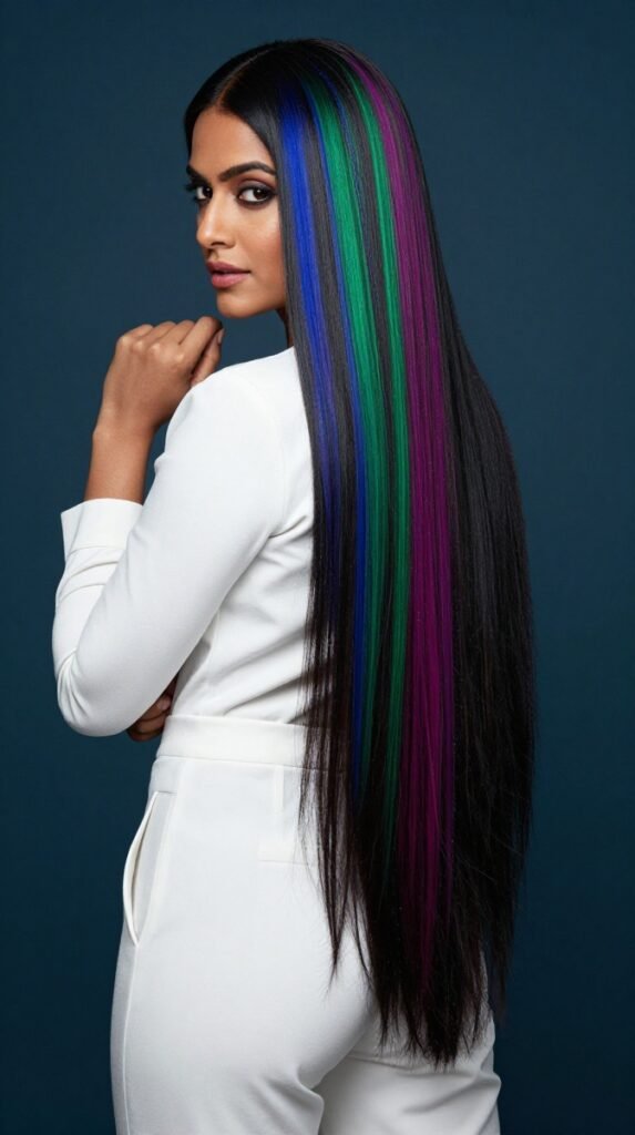 9. Hidden Jewel-Tone Peekaboo Underlights