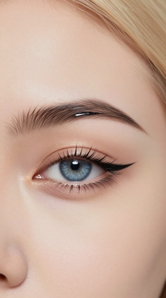 3. Floating Crease Graphic Eyeliner