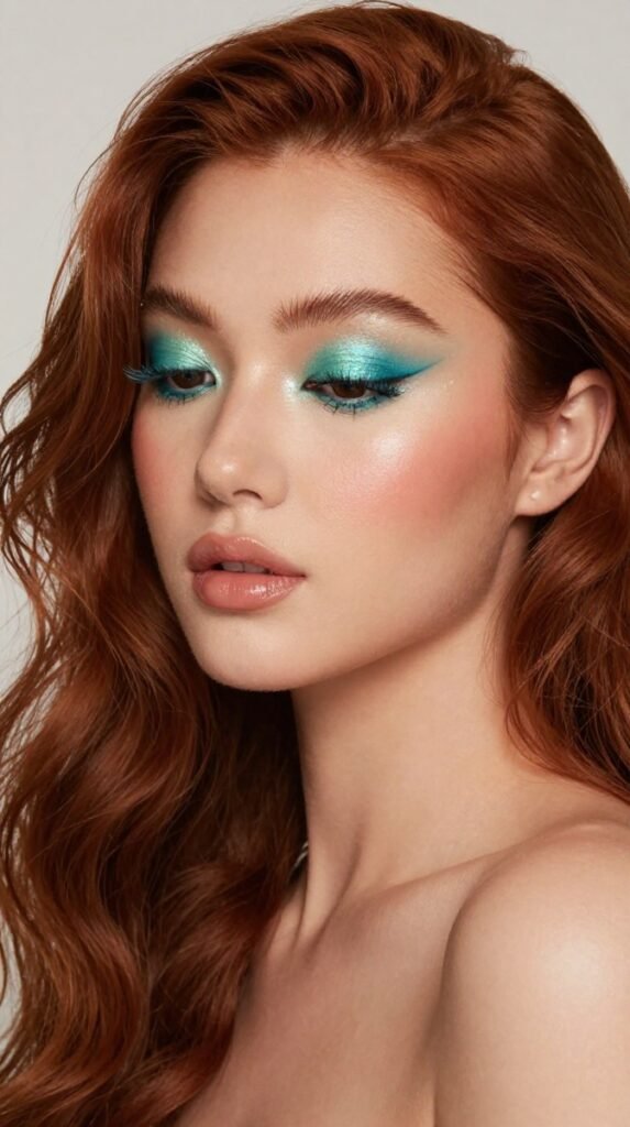 11. Mermaid Teal Whimsy Makeup Ideas For The Lower Lash Line