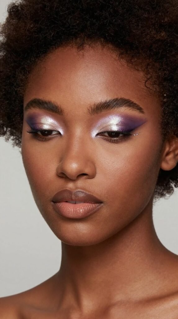 12. Celestial Moon Whimsy Makeup Ideas With Cut Crease Lids