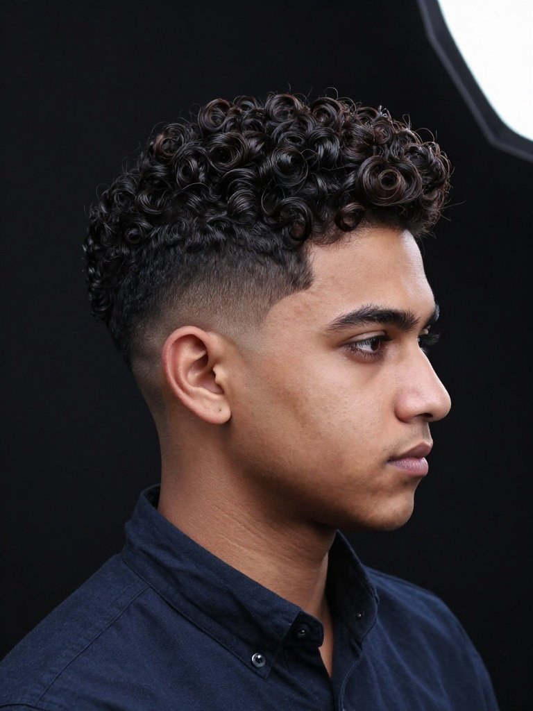 Curly Hairstyles Men With a Sculpted Quiff