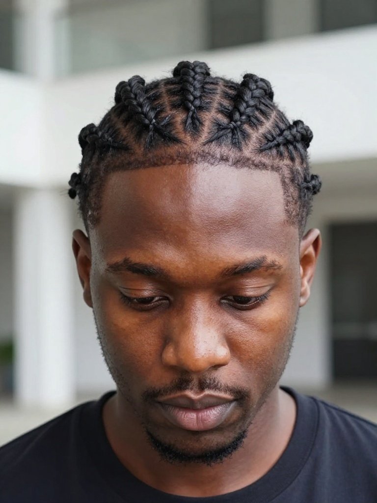 Cornrow Hairstyles For Men: 19 Stunning Trending Ideas 15 Triangle-Part Cornrow Hairstyles For Men
