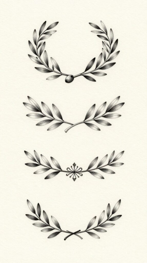 17. Negative-Space Olive Branch Bracelet for Women