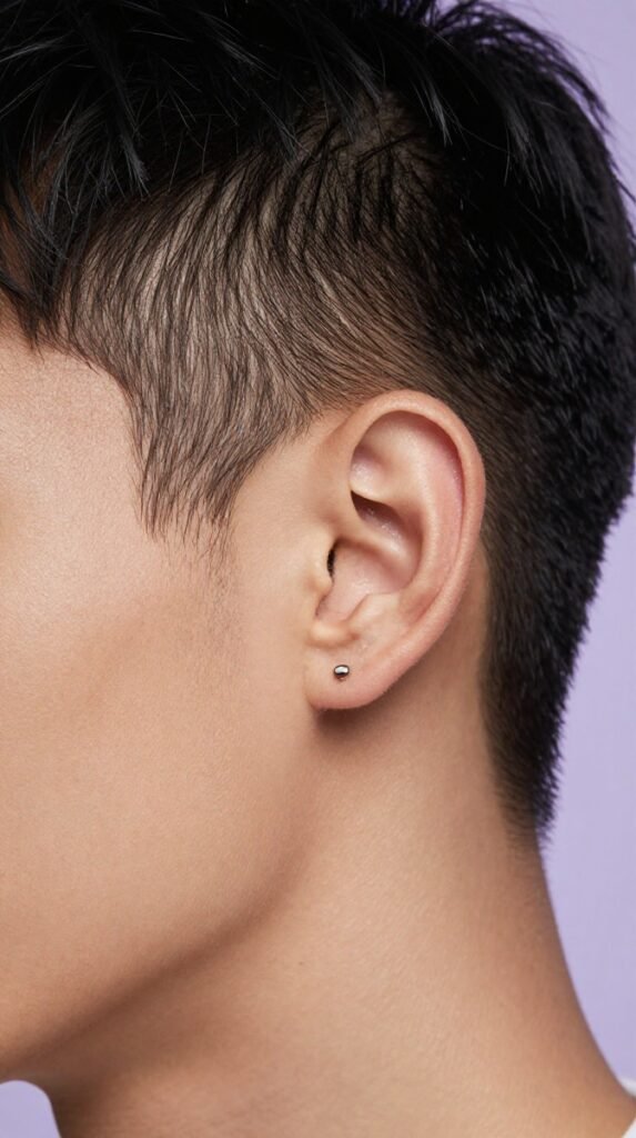 9. Behind-the-Ear Dermal With a Micro Stud