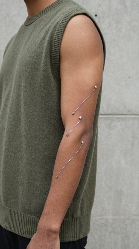 11. Forearm Dermal Trio in a Diagonal Line
