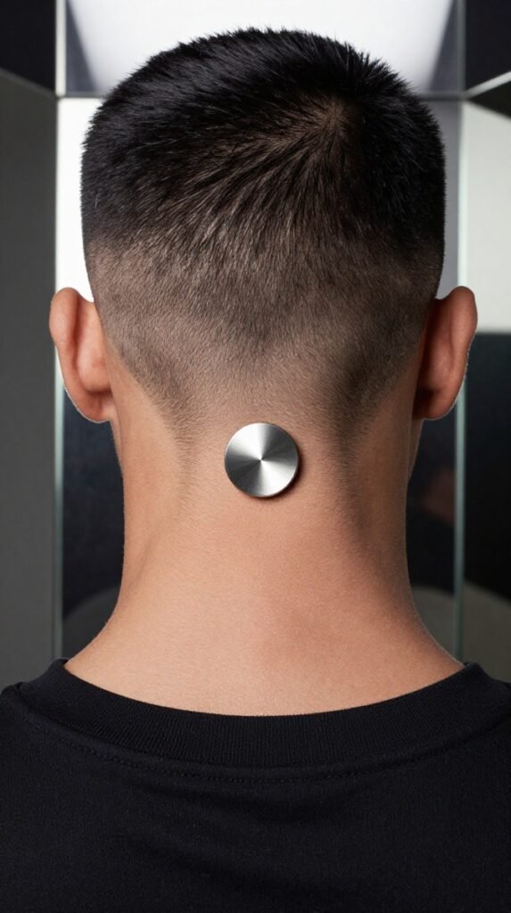 16. Upper Back Neck Single Dermal With a Titanium Top