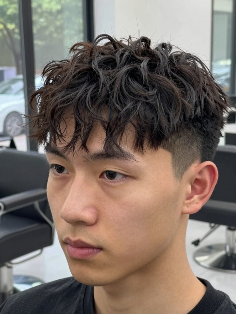 Short Hair Wavy Hairstyles Men Textured Crop With Low Fade