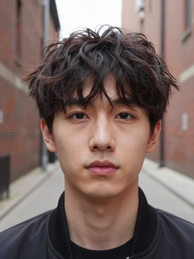 Messy Wavy Hair Male Short Wavy Hairstyles Men Fringe