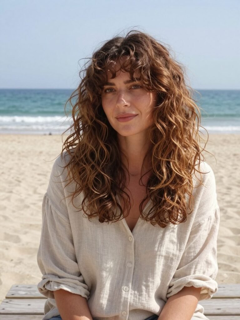 Wavy Razor Cut Hairstyle With Soft Bend Layers