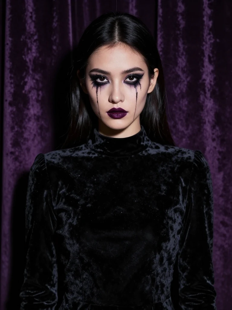15 Trending Cry Baby Makeup Ideas That Feel Iconic 9 Gothic Black Tear Trail Cry Baby Makeup
