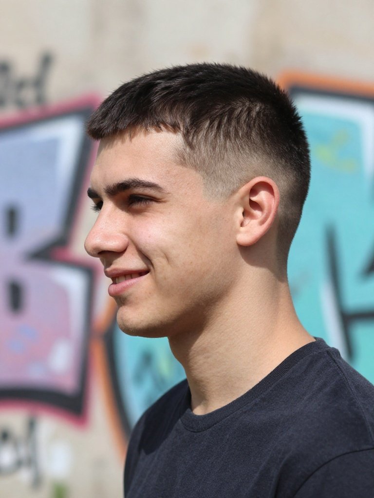 Short Mullet Hairstyle Mens With Buzzed Sides