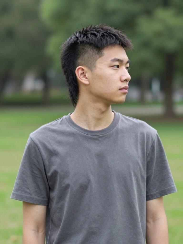 Mullet Hairstyle Mens With Low Taper And Natural Texture