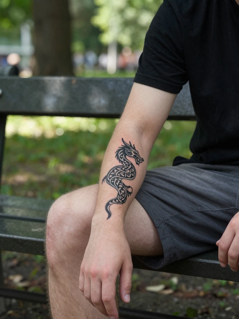 14 Iconic Dragon Tattoo Men Ideas With Insider Tips 12 Celtic Dragon Tattoo Men: Knotwork Coil