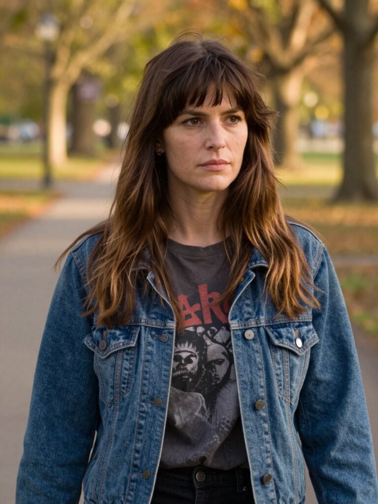  Long Grunge Hairstyles 90s Look With a Heavy Center Part