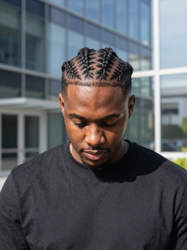  Men Braids Hairstyles With Zigzag Freestyle Parts
