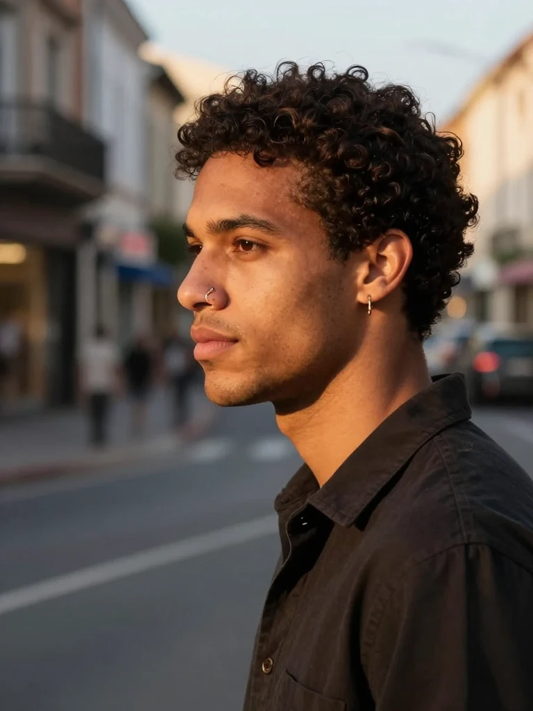  Small Hoop: A Versatile Men's Nostril Piercing