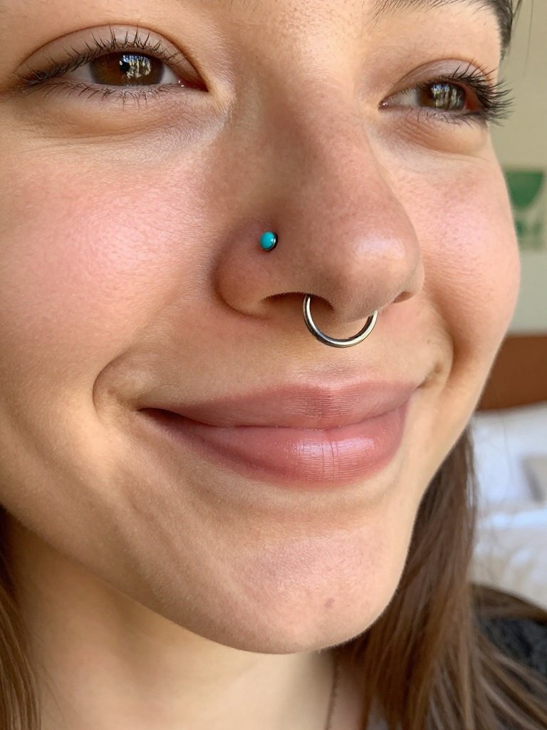 Brushed Titanium Everyday Septum Ring
