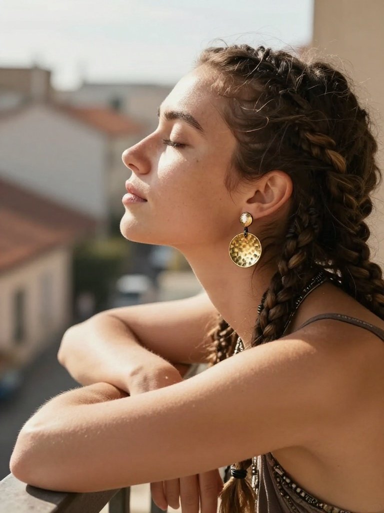 Ceremonial Coin Disc Conch Stud
